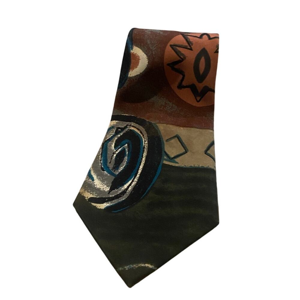Vintage Tie Bundle Gianno Impact Abstract Pattern Polyester Made USA Kore